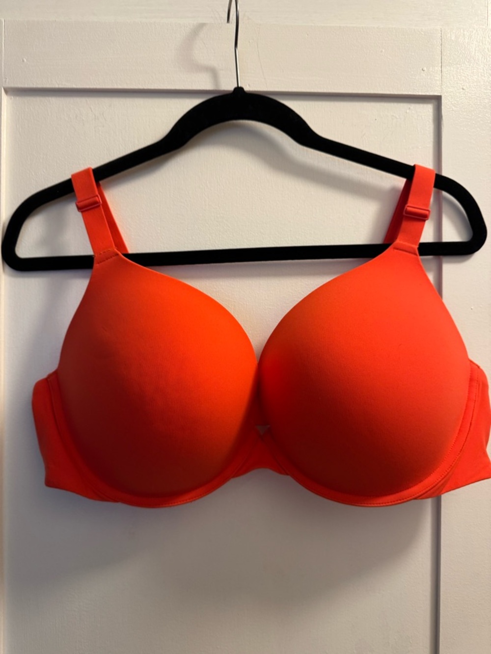 SKIMS Molded push up Demi  Bra in Bright Orange